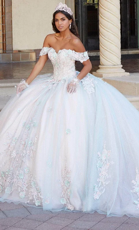 sheer gown dressesQuinceanera Collection 26055 - Embellished Off-Shoulder Gown