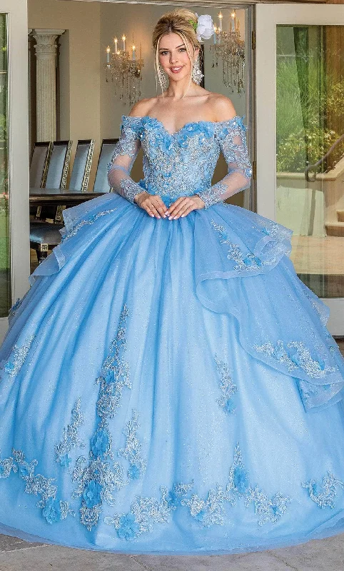 vintage-inspired gown dressesDancing Queen 1667 - Long Sleeve Ballgown