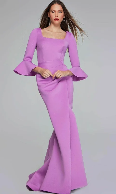 pastel gown dressesJovani 42579 - Bell Sleeve Mermaid Gown