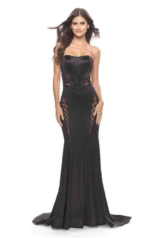 flowy gown dressesLa Femme 31601 - Strapless Gown