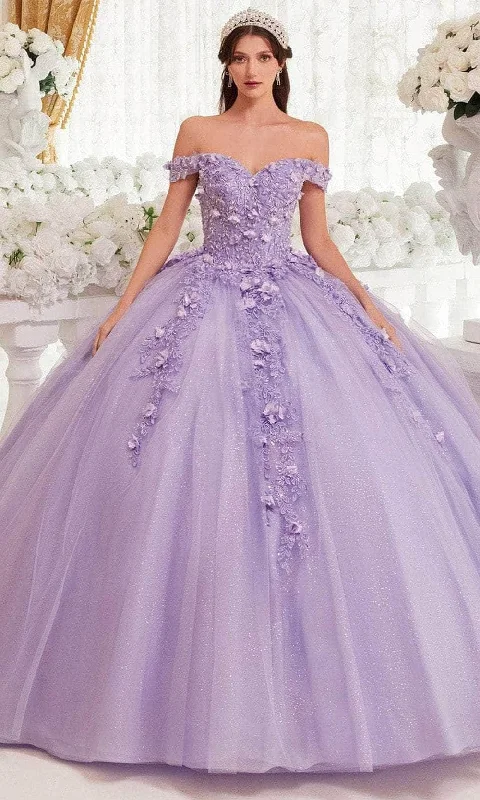 Oscar gown dressesLadivine 15717 - 3D Floral Applique Ballgown