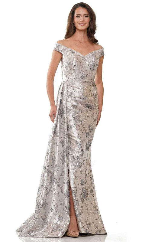 evening gown dressesRina di Montella RD2912 - Off-Shoulder Sweetheart Long Gown