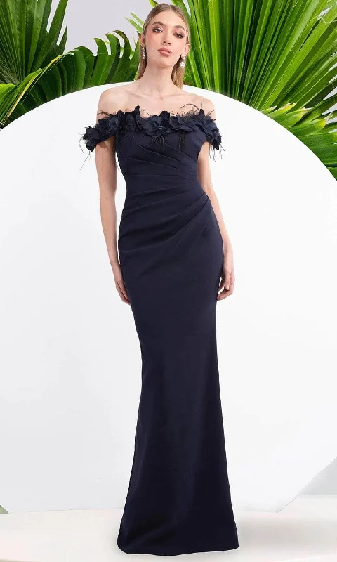 gown dress rental servicesJanique W3016 - Floral Of Shoulder Gown