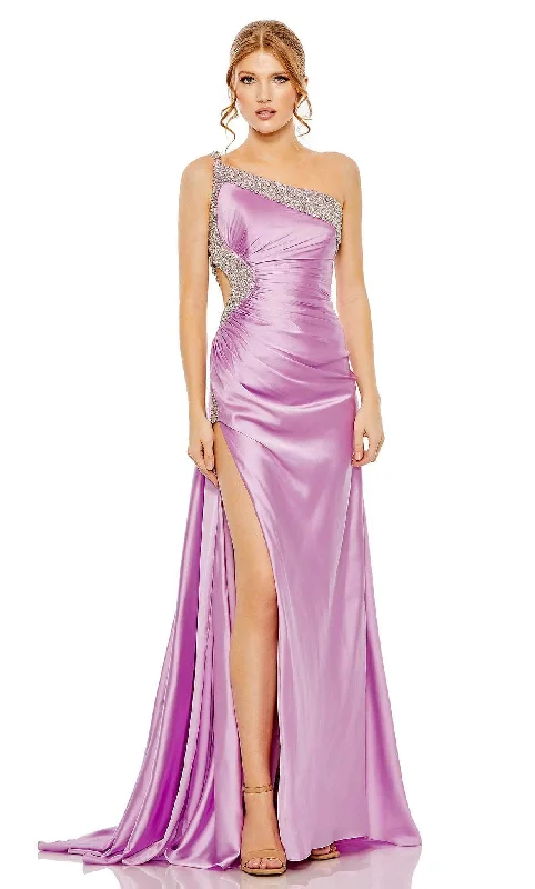 plus-size gown dressesMac Duggal 68447 - Satin Long Gown