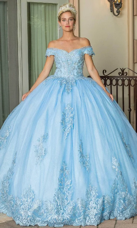 gown dresses for black-tie eventsDancing Queen 1699 - Off Shoulder Ballgown