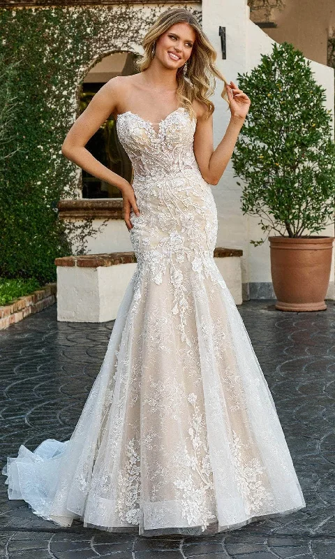 gown dress inspiration galleriesRachel Allan Bridal RB4188 - Embroidered Trumpet Bridal Gown