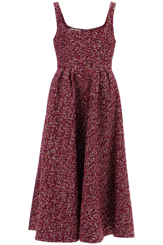 tall women's midi dressesAlessandra Rich Women's Midi Dress In Tweed With Sequ