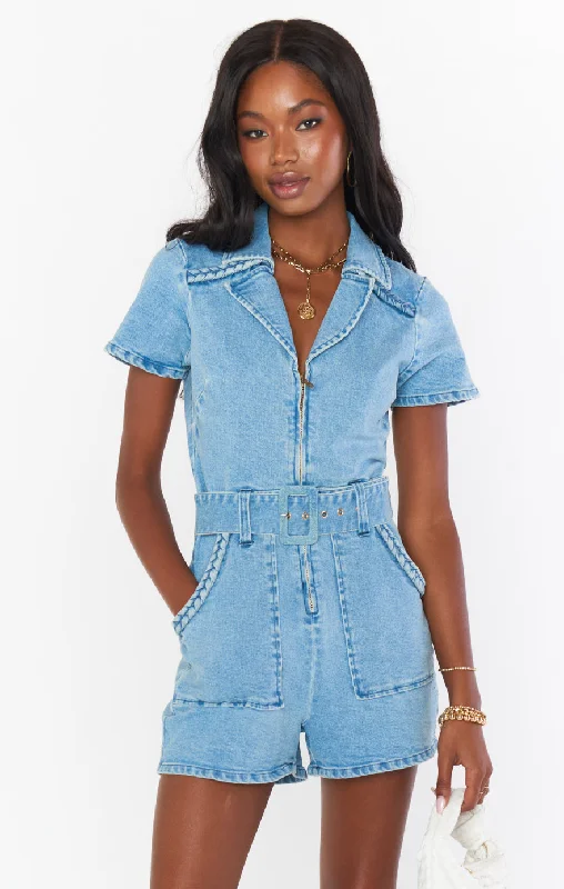 women's jumpsuits for statement fashionOutlaw Romper ~ Light Tide