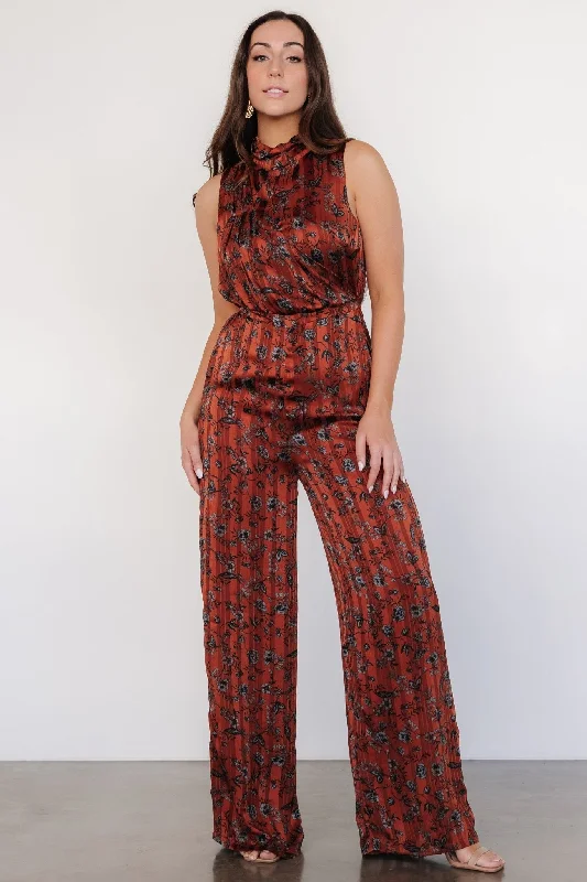 women's jumpsuits made of chiffonSuni Sleeveless Jumpsuit | Copper + Slate Floral