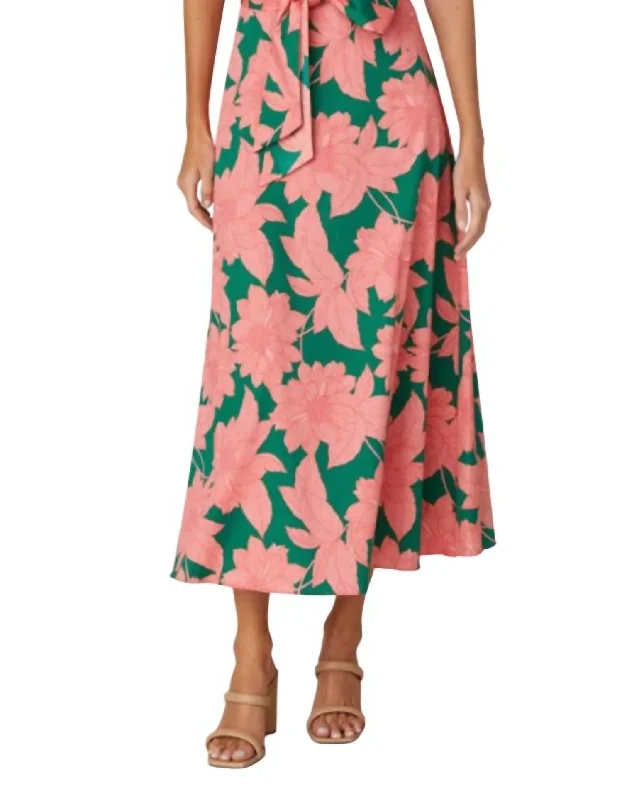 cotton blend midi dressesBeekman Midi Dress In Peony Pink/spring Green