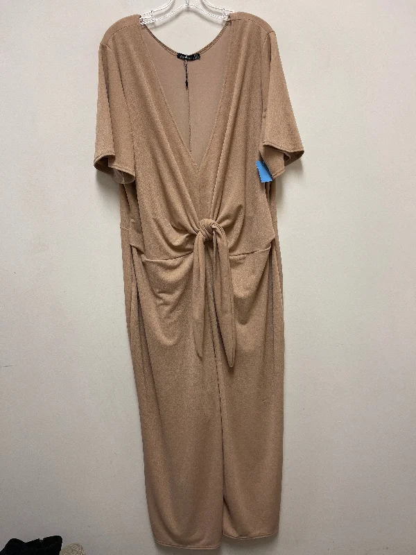 women's jumpsuits for business meetingsJumpsuit By Boohoo Boutique In Brown, Size: 3x