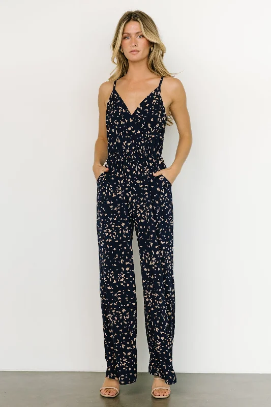 women's jumpsuits for stylish and functional fashionSade Jumpsuit | Navy Print