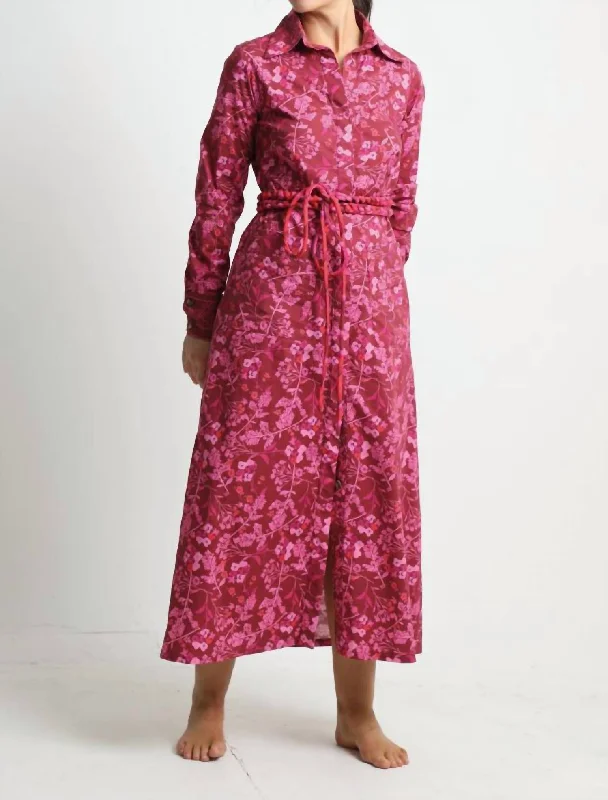 two-piece midi dressesCecile Midi Dress In Floral Red