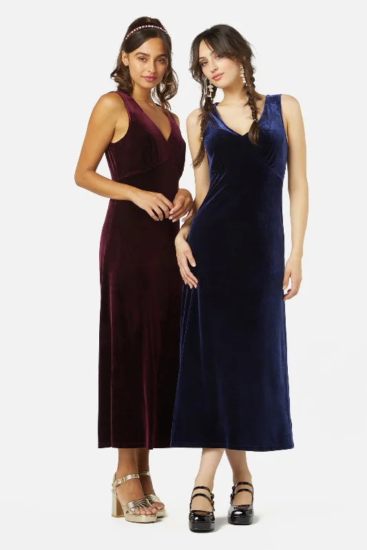 women's jumpsuits with halter necksRoxy Velvet Dress