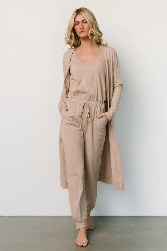 women's jumpsuits for cozy daysJanae Jumpsuit + Cardigan Set | Oatmeal