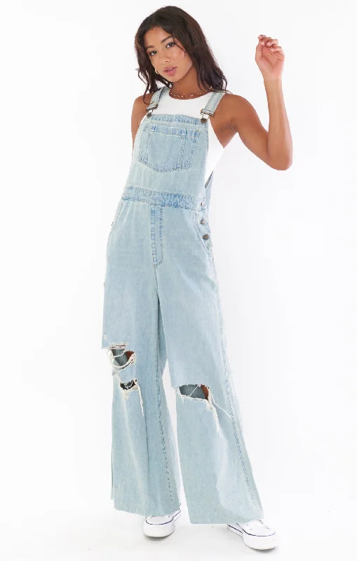 women's jumpsuits for minimalist fashionTrenton Overalls ~ Faded Indigo