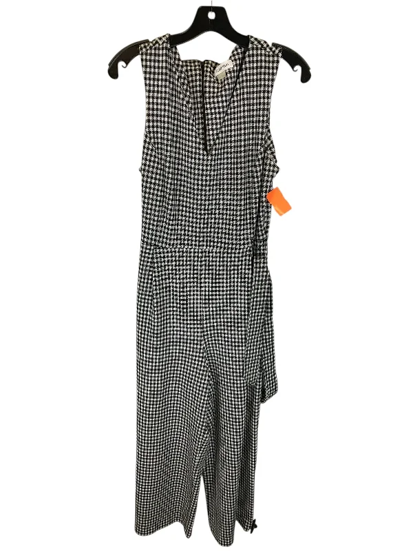 women's jumpsuits with V-necksJumpsuit By Calvin Klein In Black & White, Size: 12