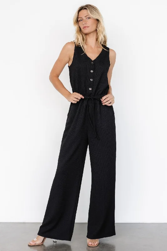 women's jumpsuits for petite womenZiva Tank Jumpsuit | Black