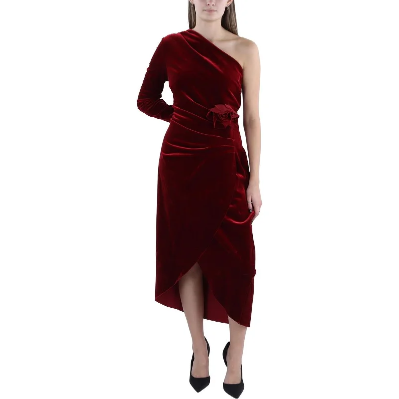 affordable midi dressesWomens Velvet Midi Cocktail And Party Dress