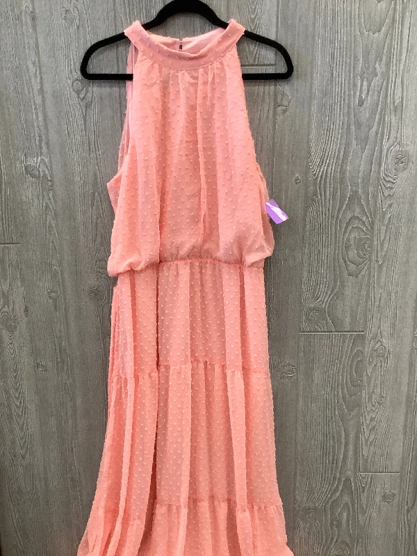 maxi dresses for casual strollsDress Casual Maxi By Clothes Mentor In Pink, Size: Xl