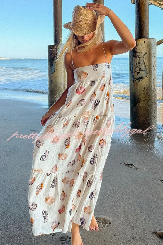 velvet maxi dressesLong Weekend Linen Blend Shells Unique Print Smocked Pocket Lightweight Maxi Dress