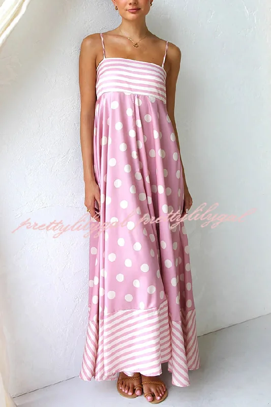 maxi dresses with embroidered patternsBailey Unique Print Back Smocked A-line Slip Maxi Dress