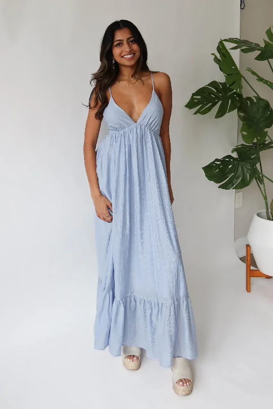 maxi dresses with high necklinesShine Bright Maxi Dress in Light Blue