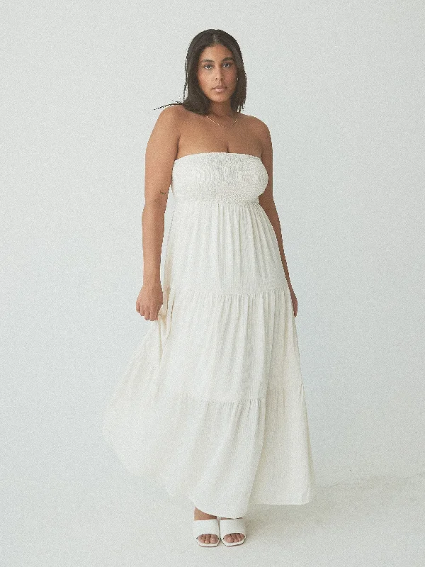 maxi dresses for day-to-night wearTube Top Tiered Maxi Brami Dress