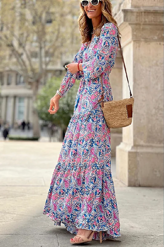 maxi dresses for autumnInfinite Days Paisley Print Maxi Dress