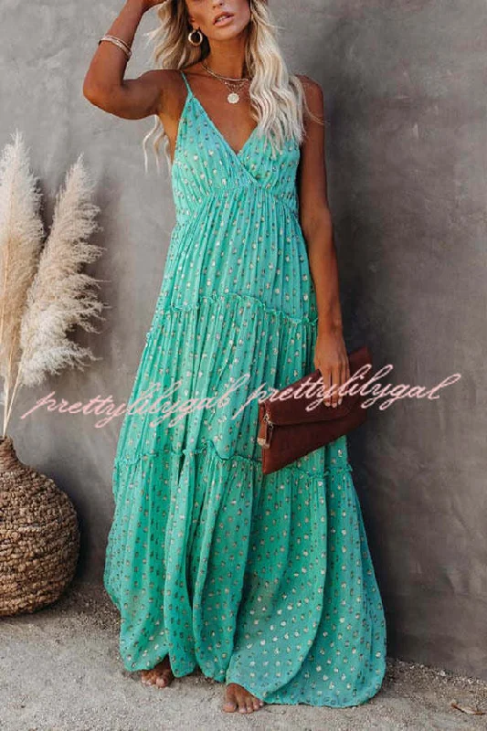 maxi dresses with spaghetti strapsMy Fair Lady Adjustable Tiered Maxi Dress