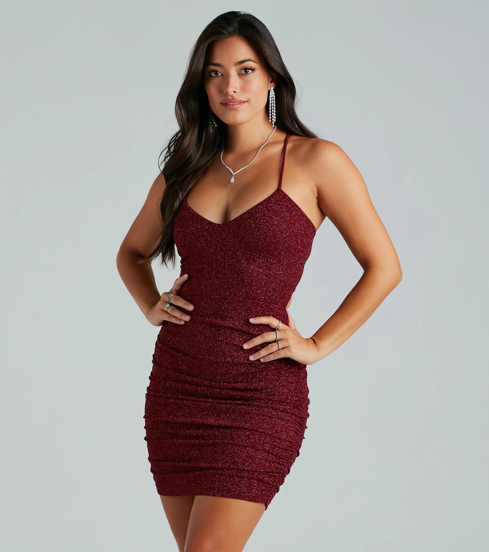 wrap Mimi dresses for an hourglass figureMy Sparkle Glitter Lace-Up Mini Dress