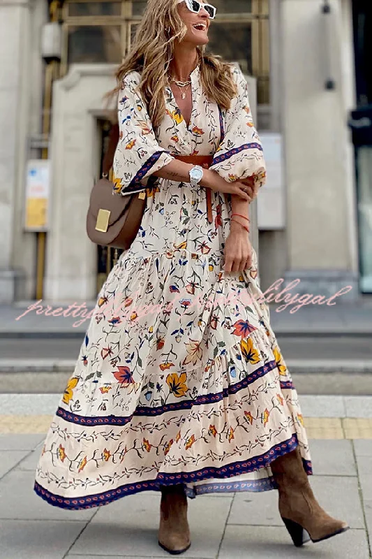 maxi dresses for cool weatherIzzy English Garden Boho Maxi Dress