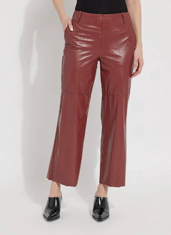 women's denim pantsAimee Vegan Leather Pant In Auburn