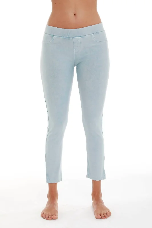 women's workout pantsHigh Rise Capri In Lightblue