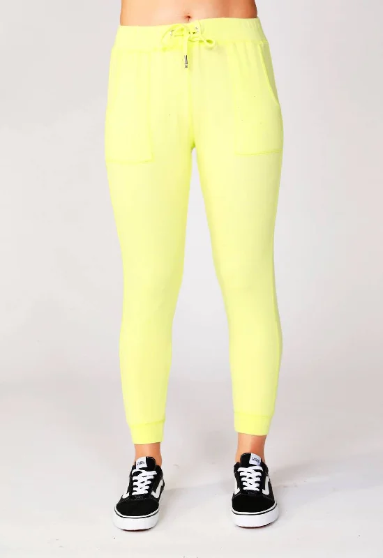 women's lace-up pantsJoggers In Lime