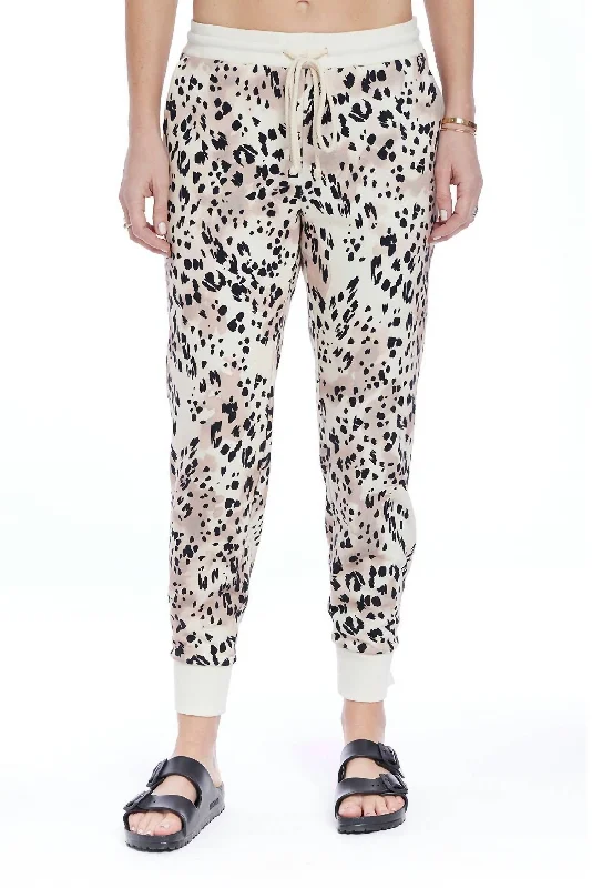 women's bell-bottom pantsLandon Pant In Vanilla Leopard Fiesta