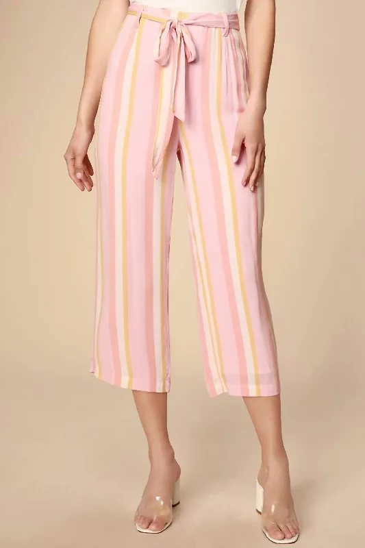 women's jogger pantsOrange Creamsicle Gauze Pant In Pink Multi