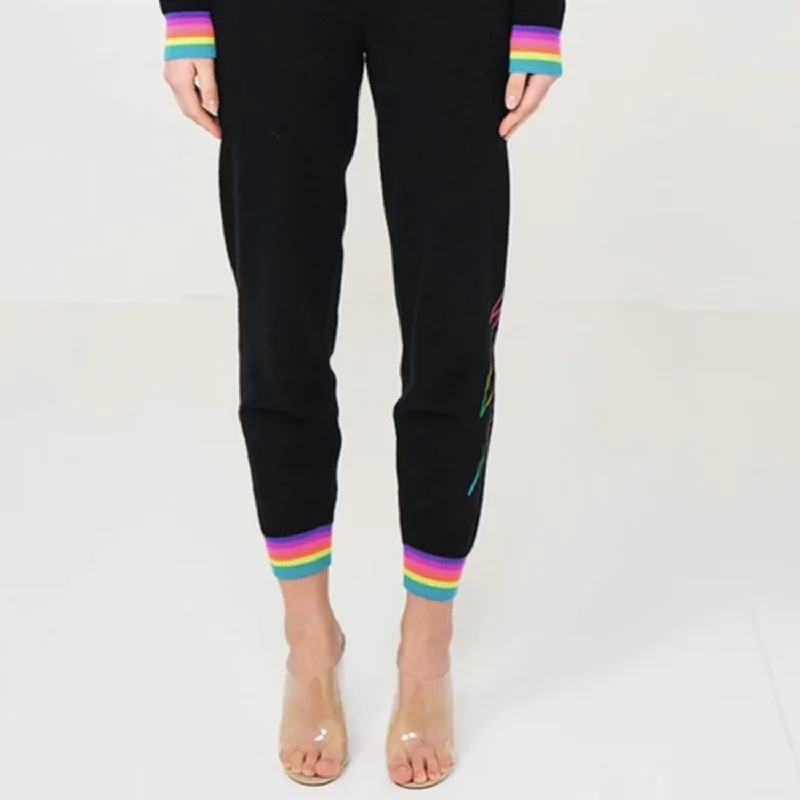 women's capri pantsRainbow Thunder Strike Cashmere Jogger In Multi