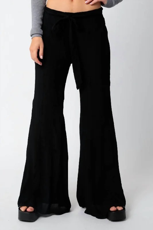 women's velvet pantsSabrina Flare Pants In Black