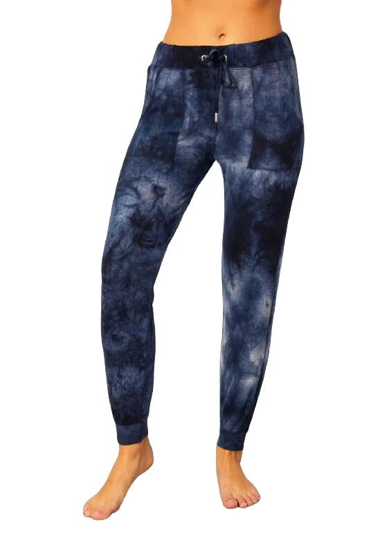 women's cashmere pantsSuper Soft Tye-Dye Joggers In Denim