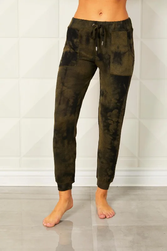 women's mid-rise pantsTie Dye Jogger In Army