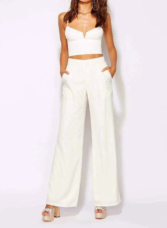 women's satin pantsTrent Wide Leg Pant In Pristine