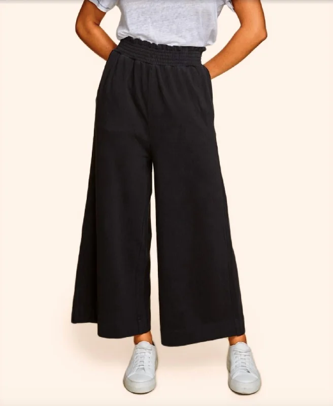 women's fall pantsWide Leg Crop Pant In Black