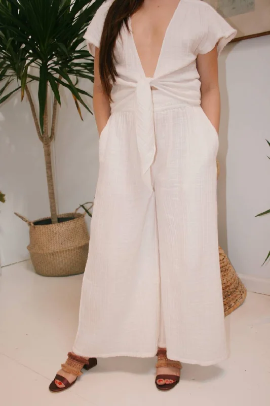 women's bootcut pantsWide Leg Pants In Off White