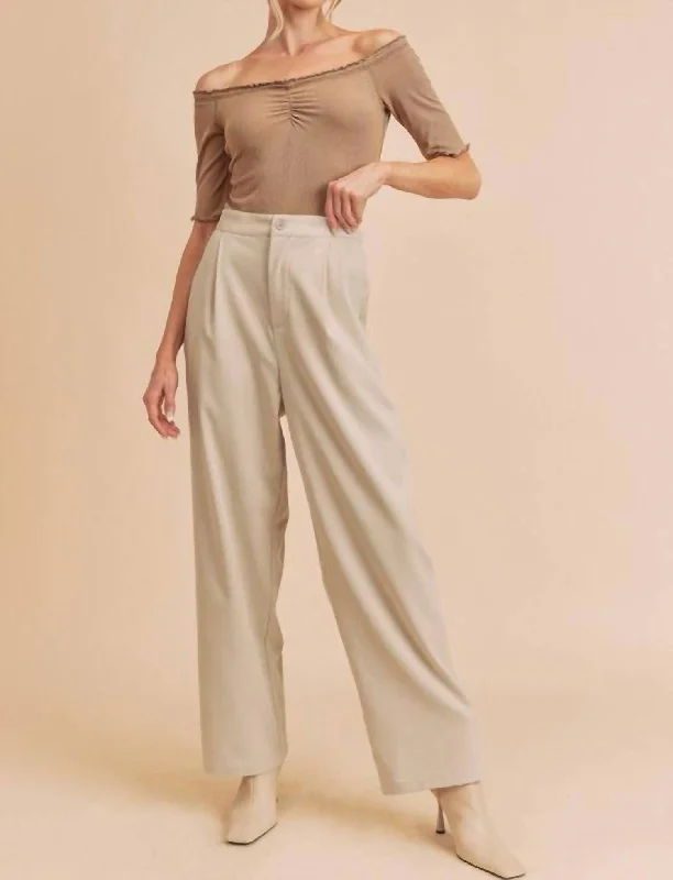 women's bridal pantsWide Leg Trousers In Oat