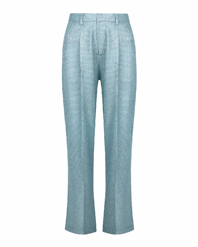 women's floral pantsWomen's Metallic Trouser In Blue