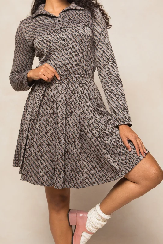 women's lace-up skirtsPiper Skirt in Houndstooth