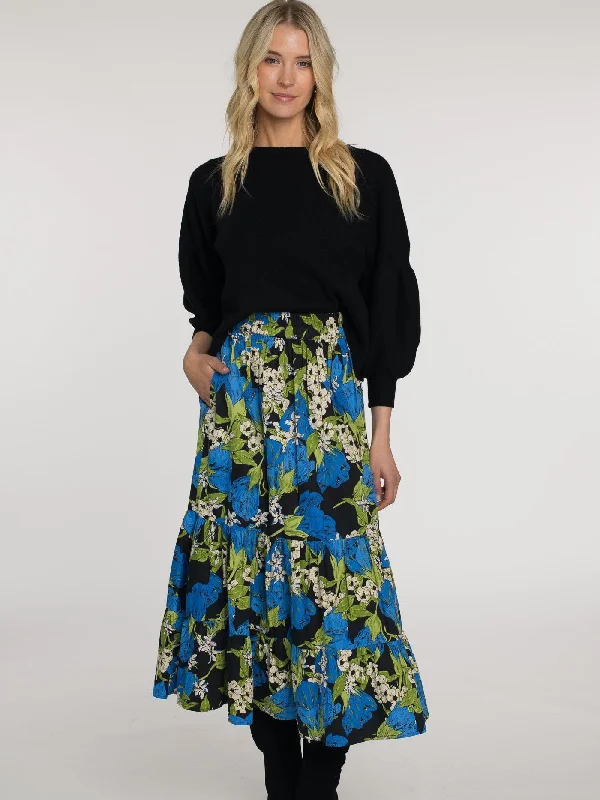 women's adventure-ready evening skirtsSurrey Skirt in Night Bloom