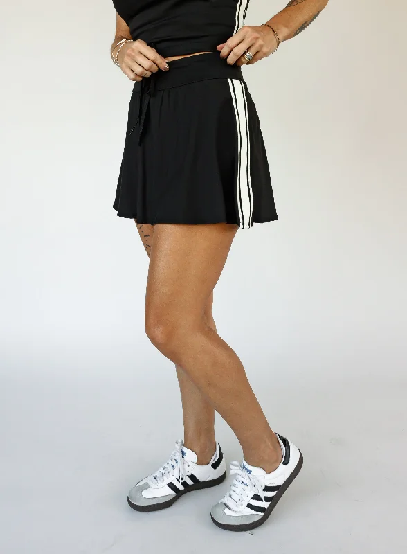 women's floral skirtsZ Supply: Court Club Skirt - Black