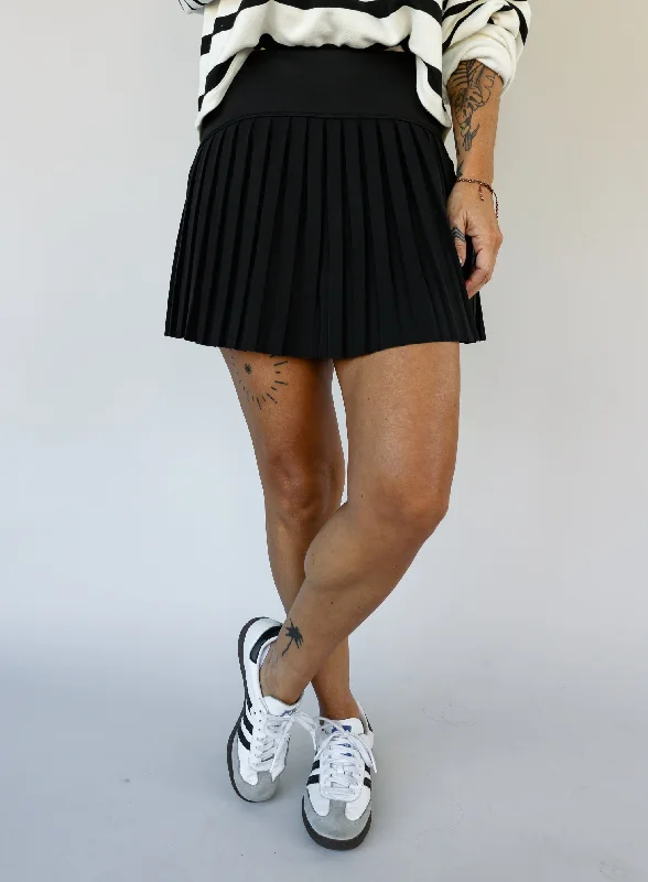 women's lace skirtsZ Supply: Playing Doubles Skirt - Black